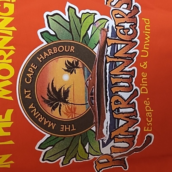 Unisex Rumrunners The Marina at Cape Harbour Graphic Tee Shirt Bucket List Party - Picture 2 of 9